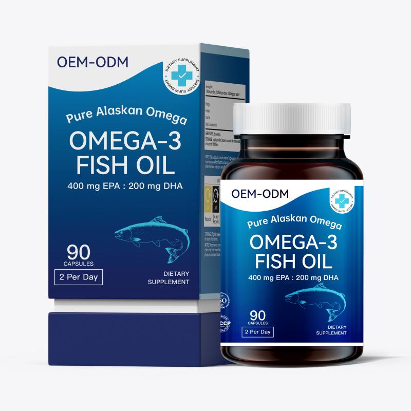 Cápsulas gelatinosas de óleo de peixe ômega-3
   