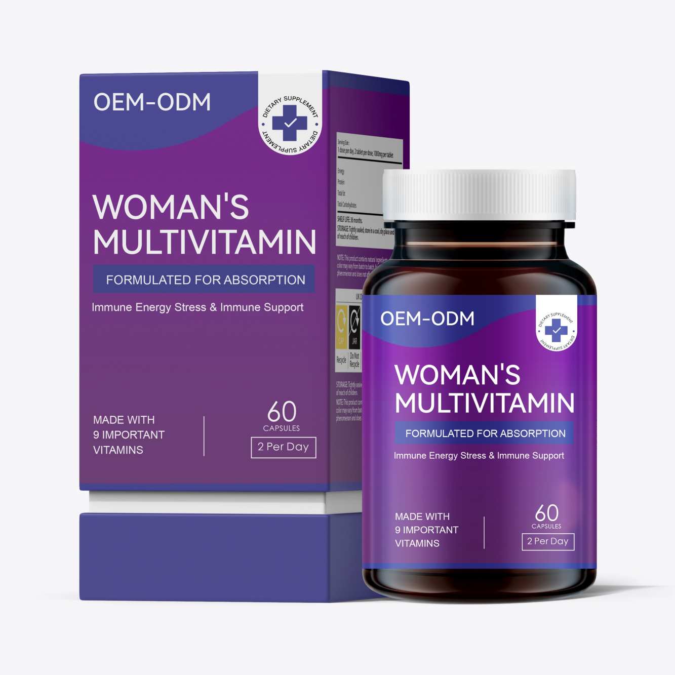 Serviços OEM para comprimidos multivitamínicos femininos
   